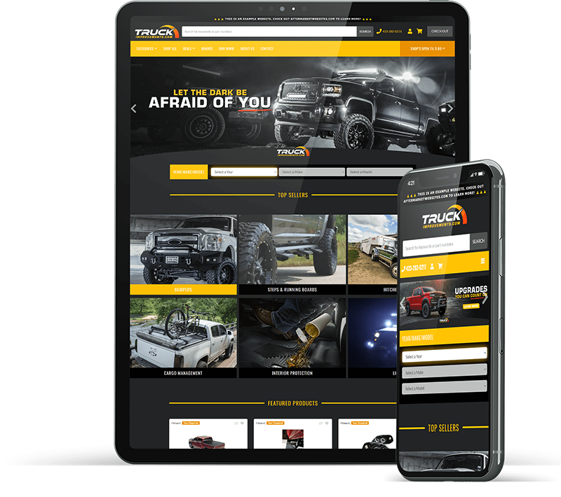 Truck Improvements Website Example eCommerce Website Platform for Resellers and Installers of Aftermarket Accessories