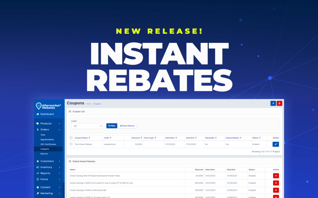 New Feature: Instant Rebates