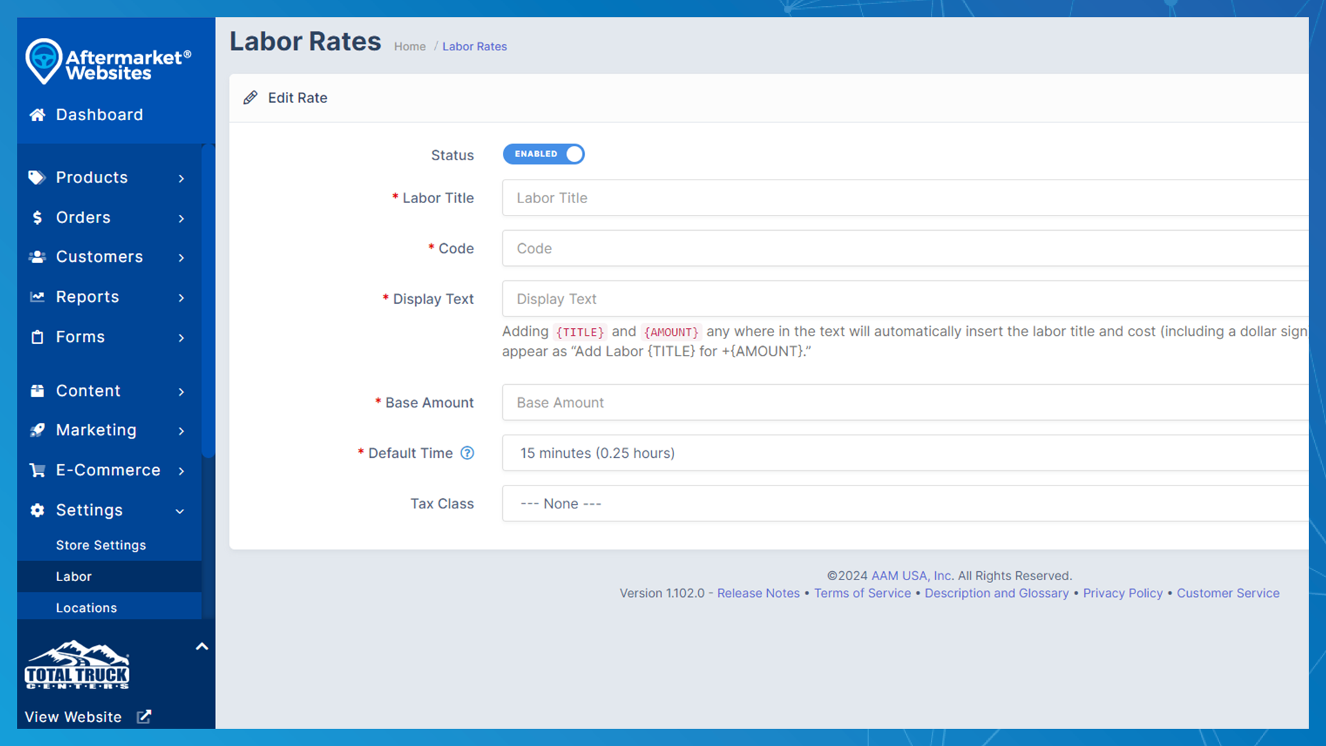 Labor Rates